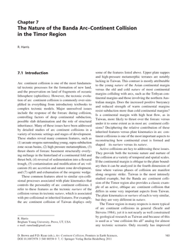 The Nature of the Banda Arc–Continent Collision in the Timor Region