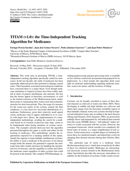 TITAM (V1.0): the Time-Independent Tracking Algorithm for Medicanes