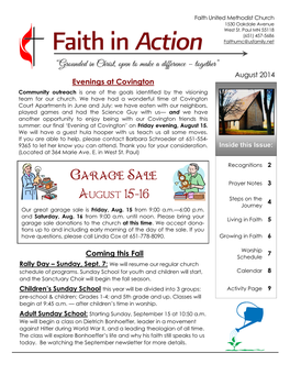 Faith in Action  August 2014