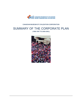 Summary of the Corporate Plan (1996-1997 to 2000-200L)