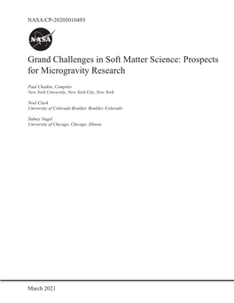 Grand Challenges in Soft Matter Science: Prospects for Microgravity Research