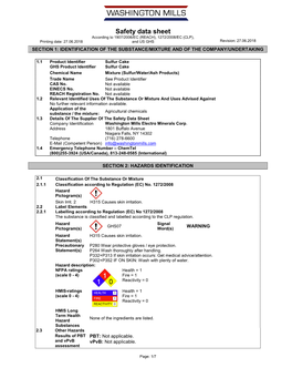 Sds Sulfur Cake