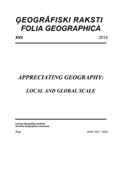 Ģeogrāfiski Raksti Folia Geographica