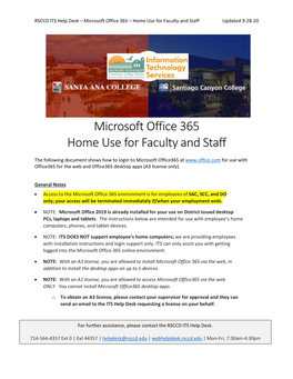 Microsoft Office 365 Home Use for Faculty and Staff