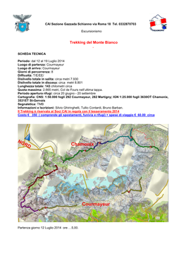 Trekking Del Monte Bianco