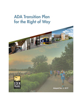 Eden Prairie Ada Transition Plan for the Right of Way