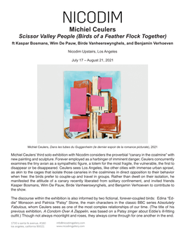 Michiel Ceulers Scissor Valley People (Birds of a Feather Flock Together) Ft Kaspar Bosmans, Wim De Pauw, Birde Vanheerswynghels, and Benjamin Verhoeven