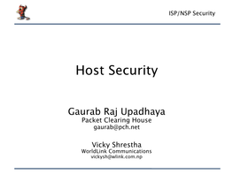 Host Security