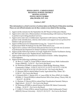 Penns Grove - Carneys Point Regional School District 100 Iona Avenue Penns Grove Nj 08069 (856) 299-4250, Ext