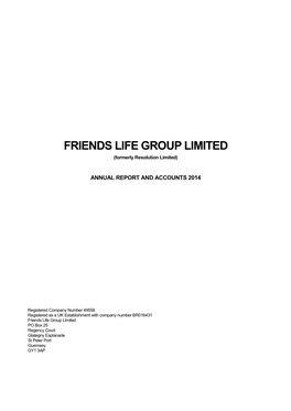 Friends Life Annual Reports and Accounts 2014