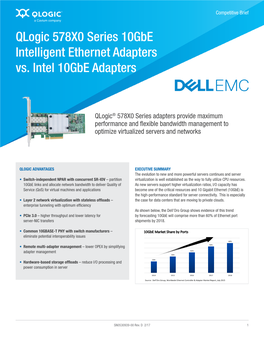 Qlogic 578X0 Series 10Gbe Intelligent Ethernet Adapters Vs