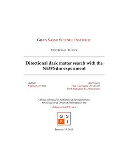 Directional Dark Matter Search with the Newsdm Experiment