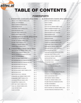 Table of Contents