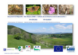 Site Natura 2000 « Vallons De La Drésine Et De La Bonavette »