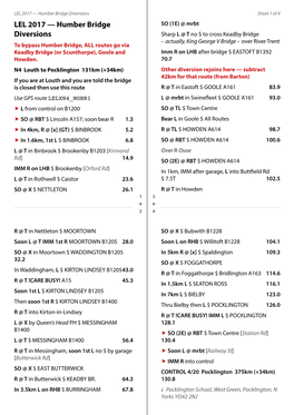 LEL 2017 — Humber Bridge Diversions