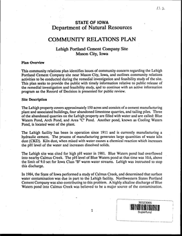 Community Relations Plan