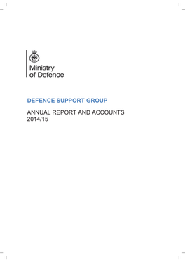 Defence Support Group Annual Report and Accounts 2014 to 2015