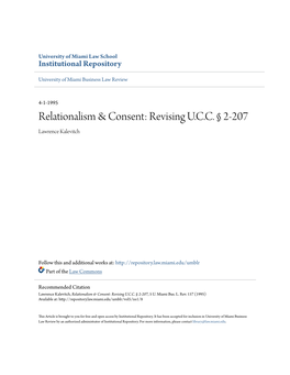 Revising UCC Â§ 2-207