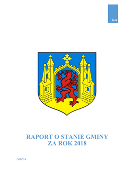 Raport O Stanie Gminy Za Rok 2018