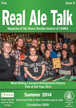 West Riding Licensed Refreshment Rooms Pub of the Year 2014