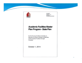 Academic Facilities Master Plan Program - State Plan