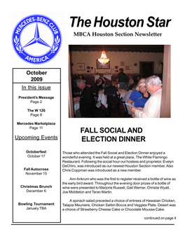 The Houston Star MBCA Houston Section Newsletter