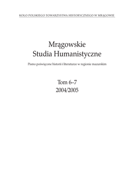 Mrągowskie Studia Humanistyczne