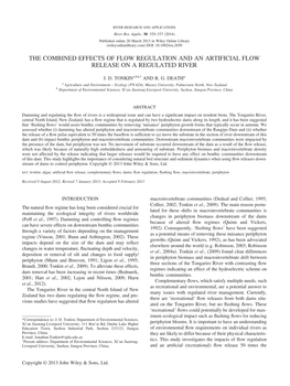 The Combined Effects of Flow Regulation and an Artificial Flow Release on a Regulated River