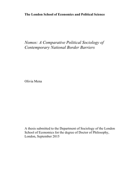 A Comparative Political Sociology of Contemporary National Border Barriers