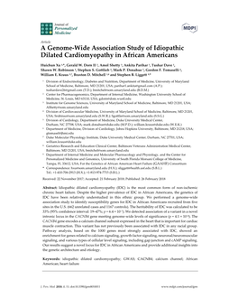 A Genome-Wide Association Study of Idiopathic Dilated Cardiomyopathy in African Americans