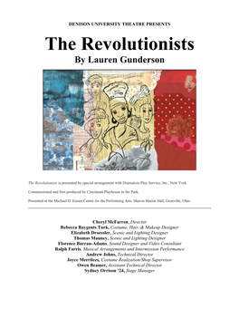 The Revolutionists by Lauren Gunderson