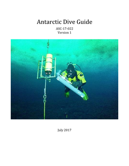 Antarctic Dive Guide ASC-17-022 Version 1