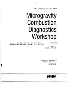 Microg Ravity Corn Bustion Wag Nostics Workshop