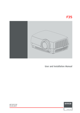 User Manual Before Setting up and Operating Your Projector for the ﬁrst Time