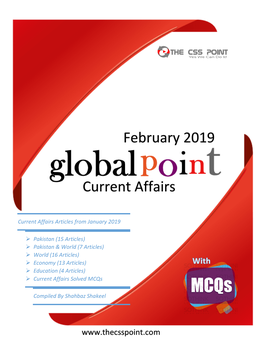 Current Affairs February 2019