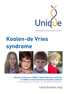 Koolen-De Vries Syndrome