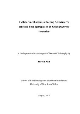 Cellular Mechanisms Affecting Alzheimer's Amyloid-Beta