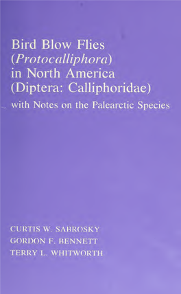 Bird Blow Flies (Protocalliphora) in North America (Diptera: Calliphoridae), with Notes on the Palearctic Species