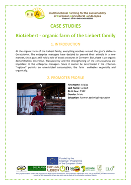 CASE STUDIES Bioliebert - Organic Farm of the Liebert Family