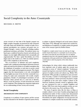 Social Complexity in the Aztec Countryside