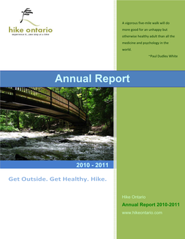 Hike Ontario 2010-2011 Annual Report