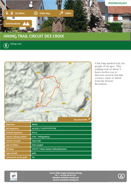 Hiking Trail Circuit Des Croix