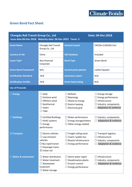 Chengdu Rail Transit Group Co., Ltd Date: 04-Dec-2018 Issue Date:06-Dec-2018 Maturity Date: 06-Dec-2023 Tenor: 5