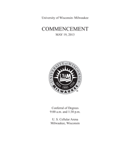 Commencement May 19, 2013