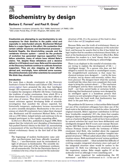 Biochemistry by Design