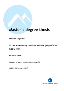 Master's Degree Thesis