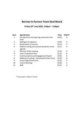 Barrow-In-Furness Town Deal Board