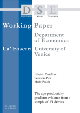 Working Paper Department of Economics Ca’ Foscari University of Venice