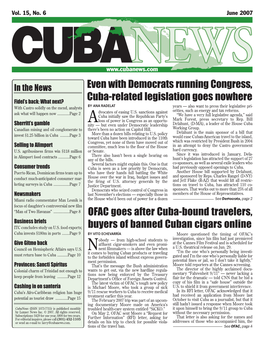 Even with Democrats Running Congress, Cuba-Related Legislation