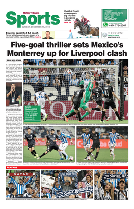 Five-Goal Thriller Sets Mexico's Monterrey up for Liverpool Clash